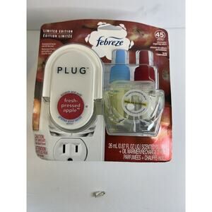 Febreze Fresh Pressed Apple Plug In Oil Warmer & Refill Limited Edition